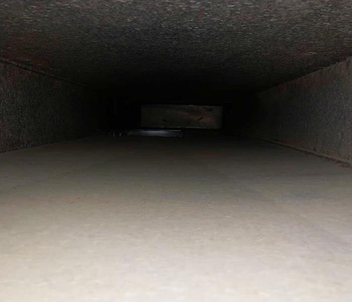 cleaned air duct with no dust or dirt
