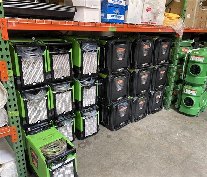 SERVPRO equipment ready for action.